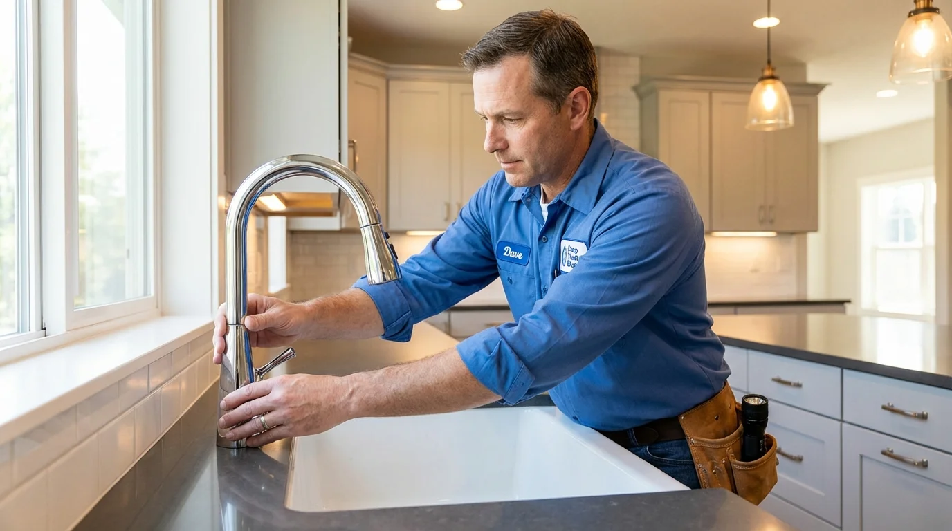 Kitchen faucet installation by Johns Plumbing LLC in Wawarsing