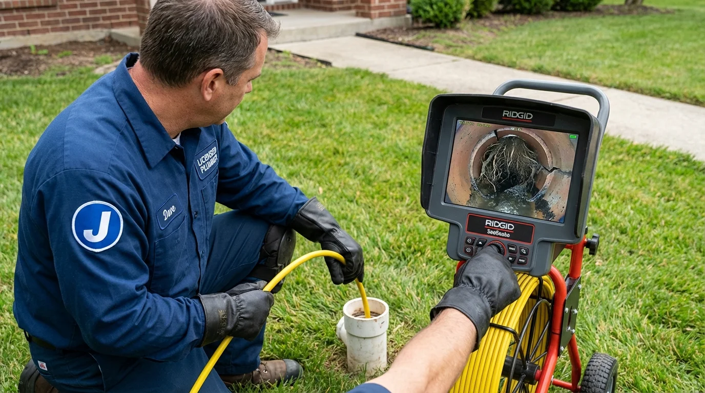 Sewer camera inspection being performed by Johns Plumbing LLC in Wawarsing